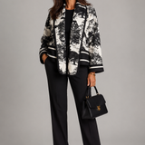 Brenda Abstract Print Bomber Jacket