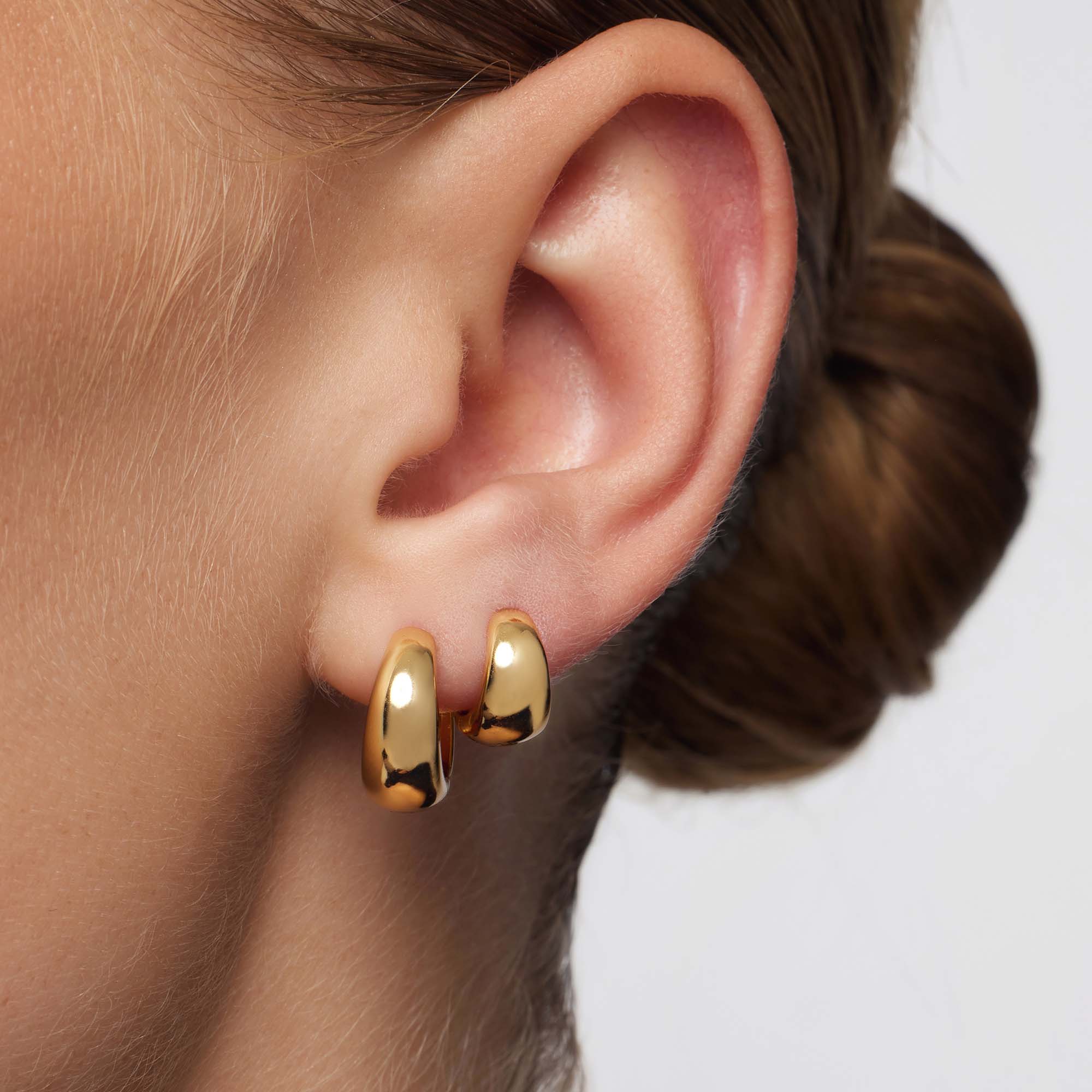 Deirdre Mini Gold Hoop Earrings