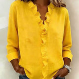 Una Ruffle Neck Blouse