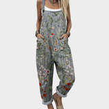 Niamh Relaxed Printed Dungarees