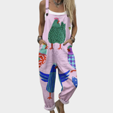 Niamh Relaxed Printed Dungarees