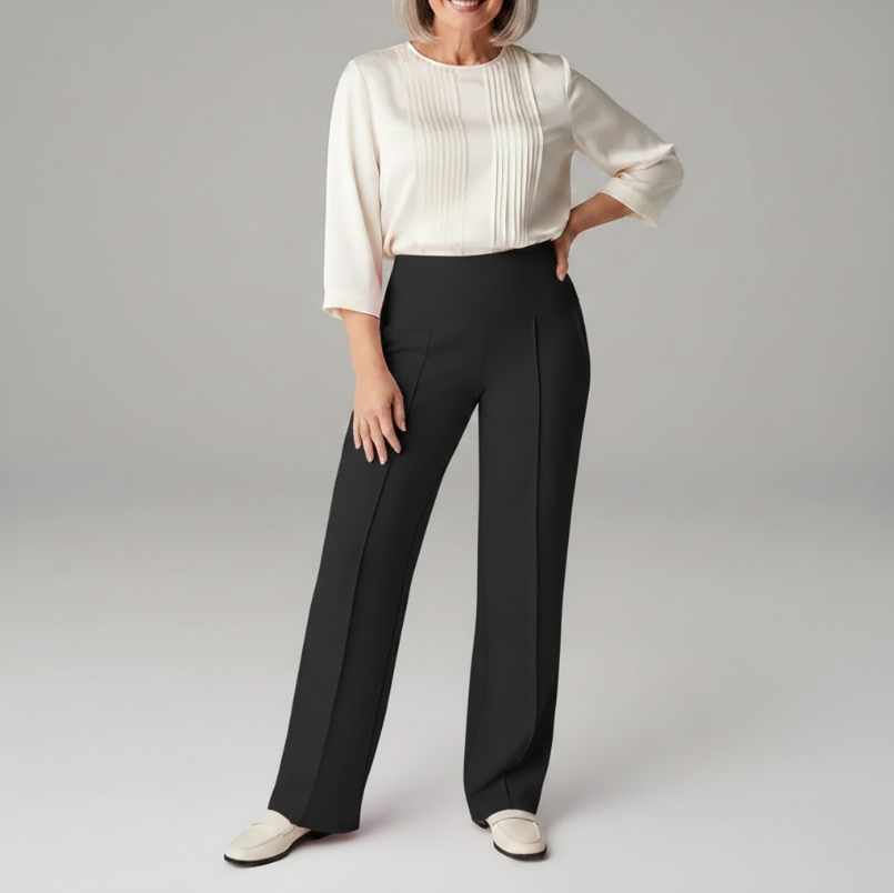Annette Stretch Wide-Leg Trousers