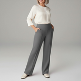 Annette Stretch Wide-Leg Trousers