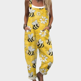 Niamh Relaxed Printed Dungarees