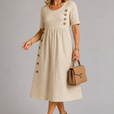 Caroline Striped Midi Dress