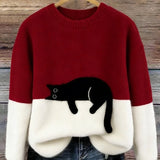 Sheila Cat Motif Jumper