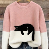 Sheila Cat Motif Jumper