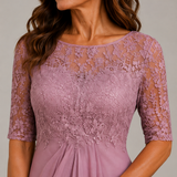 Elizabeth Lace Detail Midi Dress