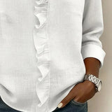 Una Ruffle Neck Blouse
