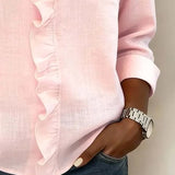 Una Ruffle Neck Blouse