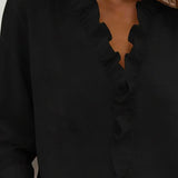 Una Ruffle Neck Blouse