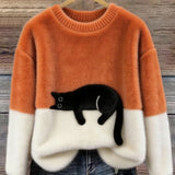 Sheila Cat Motif Jumper