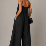 Úna Lace-Trim Wide-Leg Jumpsuit