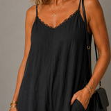 Úna Lace-Trim Wide-Leg Jumpsuit
