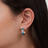 Ciara Floral Hoop Earrings