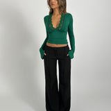Emer Lace Neckline Top