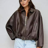 Brónagh Brown Leather Jacket