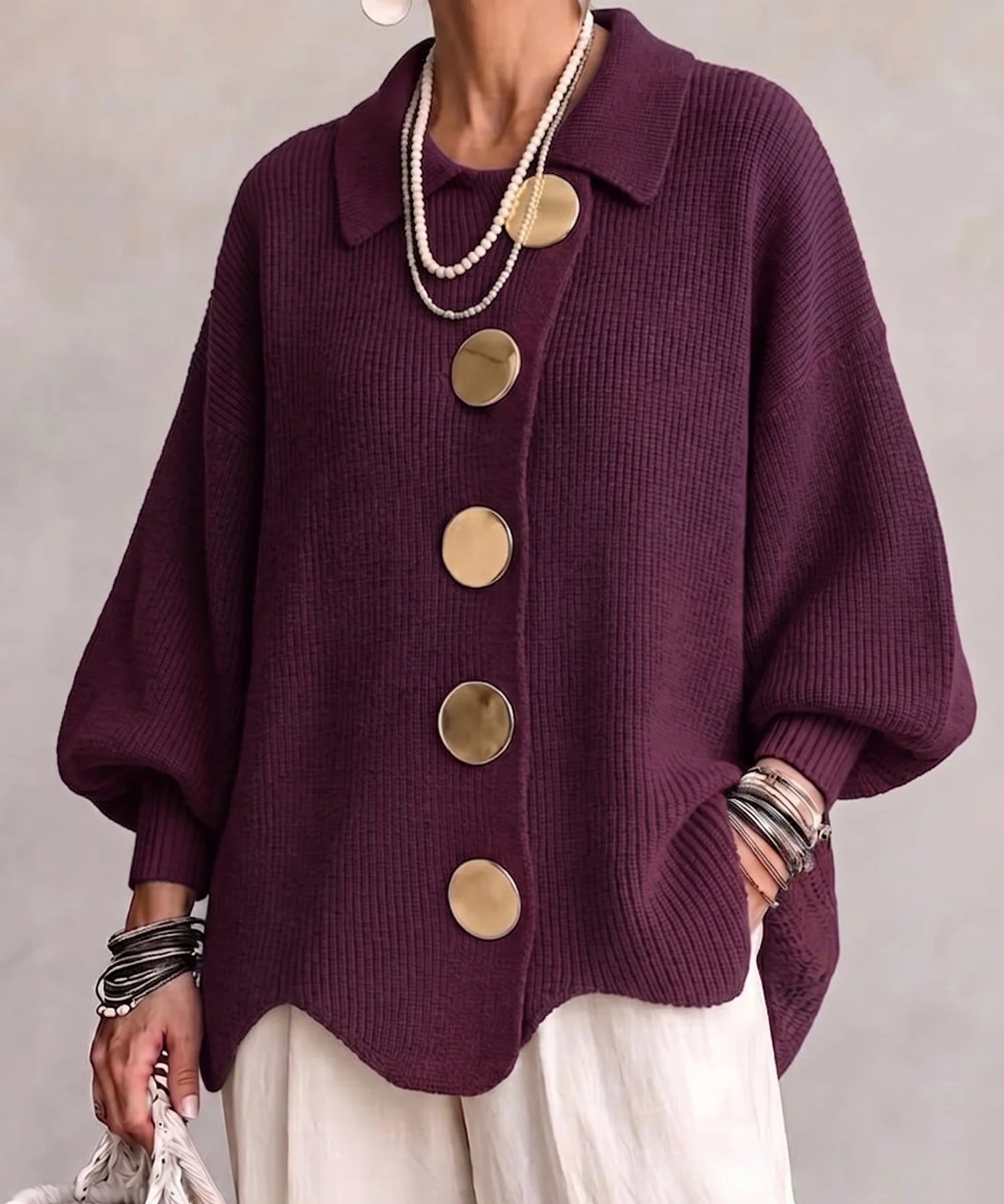 Niamh Button Knit
